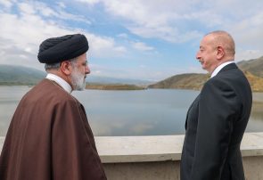 بازدید مشترک رؤسای جمهور ایران و آذربایجان از سد قیز قلعه‌سی