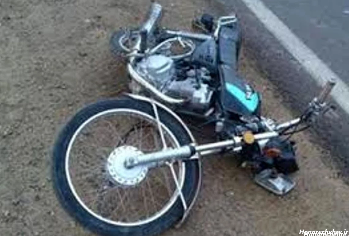 فوت دلخراش دو جوان موتورسوار در سانحه تصادف محور کهنمو–کندوان